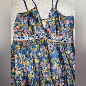 Anthropology Verb by Pallavi Singhee Vineyard Tiered Floral Maxi Dress Size 12